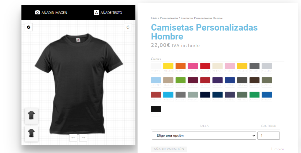 Cómo diseñar tu camiseta personalizada: 1 – Elige un modelo de camiseta.